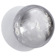 Lassie Molten Ripple Glass Cool White LED Outdoor Wall Light